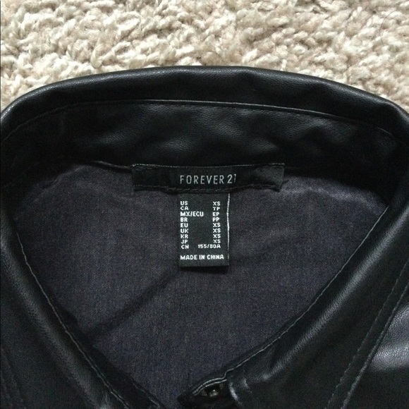 Faux Leather Button Down Dress - Picture 16 of 16